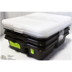 CAMBRO 3 COMPARTMENT MEAL TRAY - LOT OF 3 -NEW