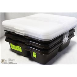 CAMBRO 3 COMPARTMENT MEAL TRAY - LOT OF 3 -NEW