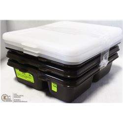 CAMBRO 3 COMPARTMENT MEAL TRAY - LOT OF 3 -NEW