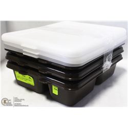 CAMBRO 3 COMPARTMENT MEAL TRAY - LOT OF 3 -NEW