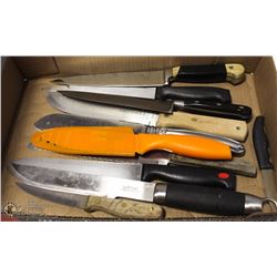FLAT OF KITCHEN / RESTAURANT KNIVES - VARIOUS MAKE