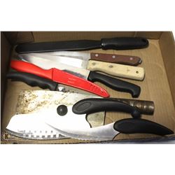 FLAT OF KITCHEN / RESTAURANT KNIVES - VARIOUS MAKE