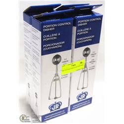 SET OF FOUR NEW PORTION SCOOPS