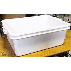 TOTE BOX - LOT OF 2 - WHITE  7" DEEP