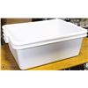 Image 1 : TOTE BOX - LOT OF 2 - WHITE  7" DEEP