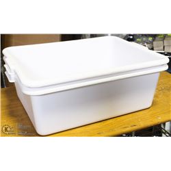 TOTE BOX - LOT OF 2 - WHITE  7" DEEP