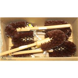 CASE OF NEW BOWL BRUSH HEAD TURKS-WOOD HANDLED