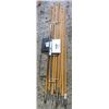 Image 1 : LOT OF 9 WOOD-HANDLE FORKED CLEANING RODS