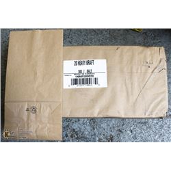 UNOPENED BALE(500) OF HEAVY KRAFT BAGS