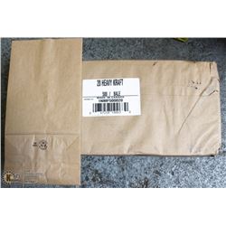 UNOPENED BALE(500) OF HEAVY KRAFT BAGS