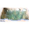 Image 1 : FLAT OF 10 NEW RIBBED GREEN TINTED JUICE GLASSES