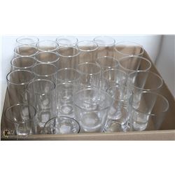 FLAT OF NEW ASSORTED JUICE GLASSES & GLASSWARE