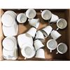 Image 1 : FLAT OF NEW ROYAL WHITE FINE PORCELAIN TEA MUGS W/