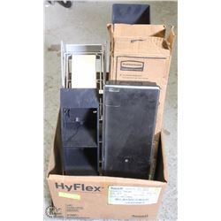 LOT OF SMALL DISPLAY RACKS AND COLD CONDIMENT