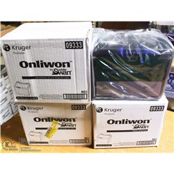 4 BOXES OF KRUGER ONLIWON WHITE SWAN NAPKIN