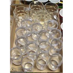 FLAT OF NEW FLAT OF NEW PATTERNED JUICE GLASSES &