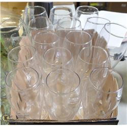 FLAT OF NEW TALL BEER GLASSES