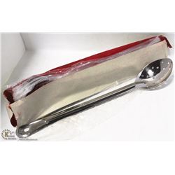 NEW 15" STAINLESS PERFORATED SPOONS - LOT OF 12