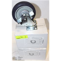 4 NEW CASTORS - 2 LOCKING, 2 NON-LOCKING - 2-3/8"