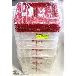 ON CHOICE: (L) LOT OF 4-6QT INGREDIENT BINS W/LIDS