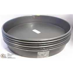 (ON CHOICE) NEW ROUND DEEP DISH PANS - LOT OF 6