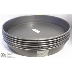 (ON CHOICE) NEW ROUND DEEP DISH PANS - LOT OF 6