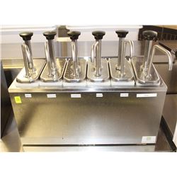 (OC) 6 PUMP COMMERCIAL CONDIMENT/SYRUP DISPENSER