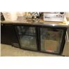 Image 1 : TRUE DOUBLE GLASS DOOR BACK BAR COOLER