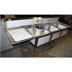 3 BOWL SINK CORNER DRAIN LEFT DB