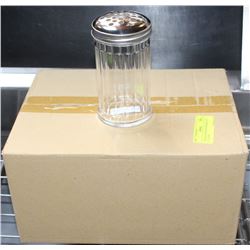 CHEESE OR PEPPER SHAKERS LOT OF 12 NEW