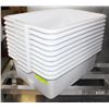 Image 1 : (L) TOTE BOX - LOT OF 10 - WHITE  7" DEEP