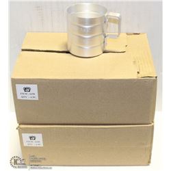 LOT OF 12 NEW 0.5 QT ALUMINUM DRY INGREDIENT