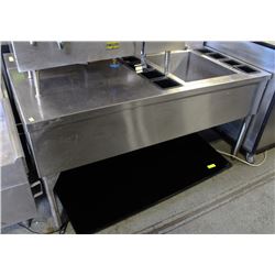 SINGLE STAINLESS STEEL BAR WELL WITH 8 BOTTLE