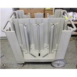 CAMBRO DISH ORGANIZER ON WHEELS