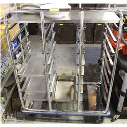 STAINLESS 3 TIER TRAY RACK 44" X 24" X 60".