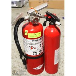 MEDIUM & SMALL FIRE EXTINGUISHERS, FULLY CHARGED