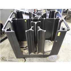 CAMBRO DISH ORGANISER ON WHEELS