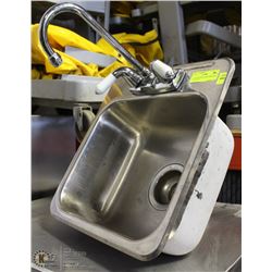 STAINLESS STEEL HAND SINK WITH TAPS 15"X15"