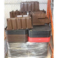 PALLET OF CAFFETERIA NEEDS (TRAYS AND ORGANISERS)