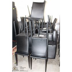 LOT OF APPROX. 28 BLACK HIGH BACK CHAIRS