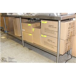 72" X 24" STAINLESS STEEL WORK TABLE WITH BOTTOM
