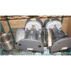 SHELF CONTAINING 2 HAMILTON BEACH MILKSHAKE MIXERS