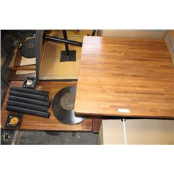 LOT OF 8 SOLID WOOD TABLES