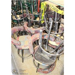 LOT OF 15 SWIVEL AND FOOT REST VLT STYLE CHAIRS