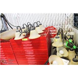 LOT OF 6 BRUSHED GLASS BATHROOM LIGHT FIXTURES