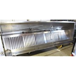 135" X 42" SS HOOD FAN WITH 2 FIRE SUPRESSION BOX