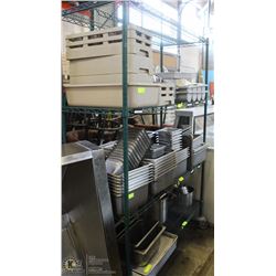 78" TALL GREEN METRO RACK ON WHEELS