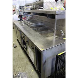 10FT STAINLESS STEEL MULTI PREP STATION WITH 2
