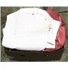 Image 1 : LARGE BOX OF TABLE CLOTHS AND SKIRTS