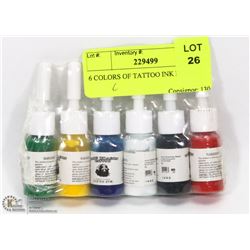 6 COLORS OF TATTOO INK HOME